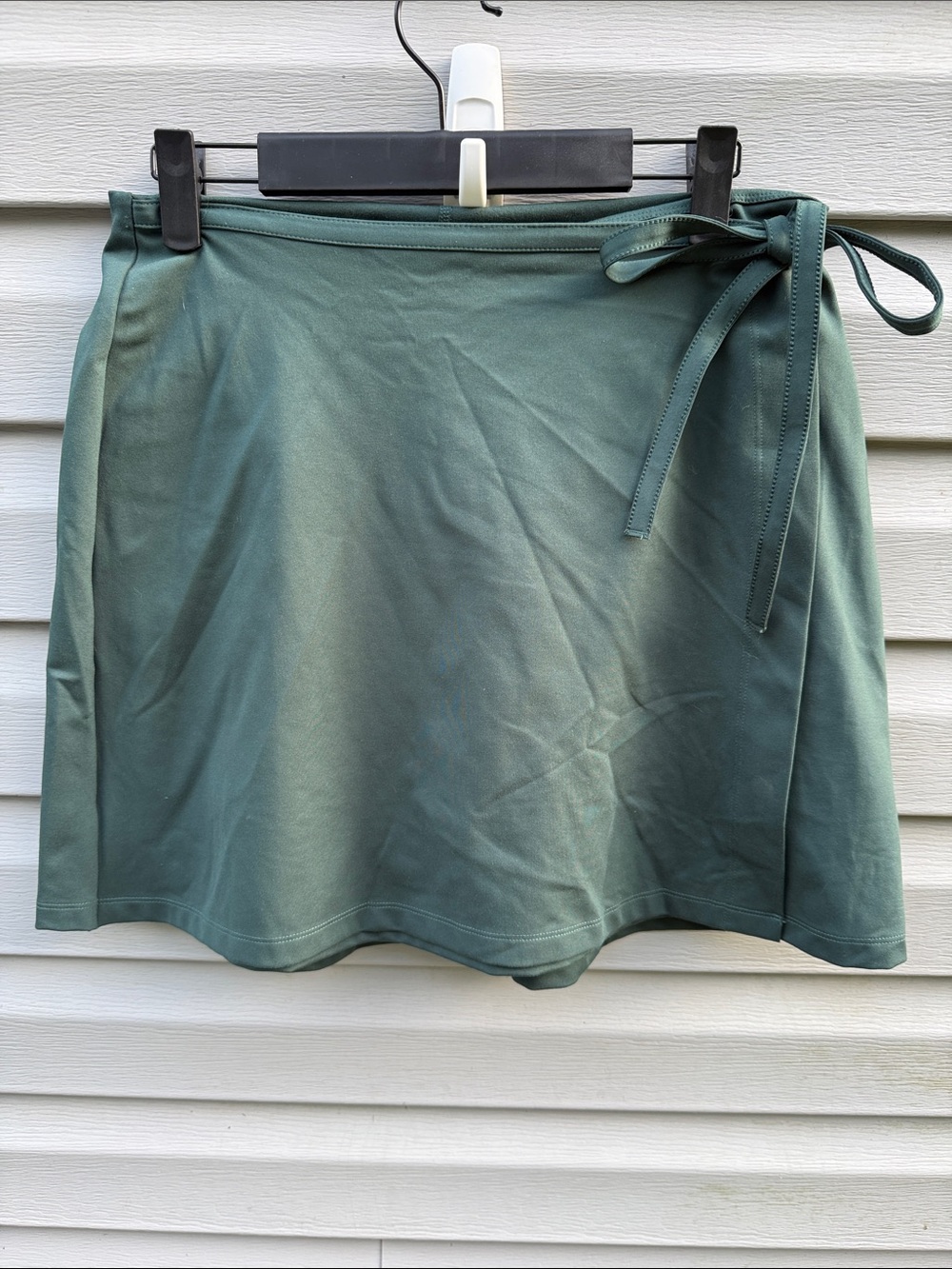 Girlfriend Collective | Green Wrap Front Skirt Skort size Large